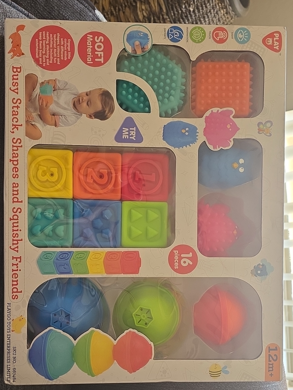 Busy Stack Shapes and Squishy Friends Sensory Toy Set - Multicolor